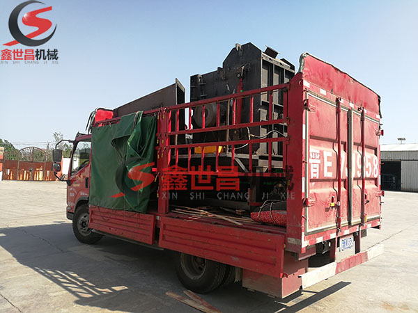 小型機油濾芯破碎機發往大同